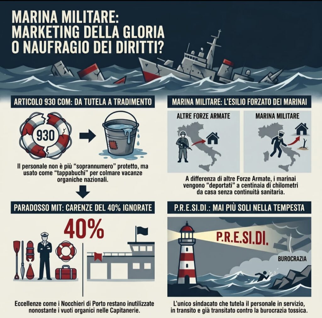 MARINA MILITARE: IL MARKETING DELLA GLORIA E IL NAUFRAGIO DEI DIRITTI