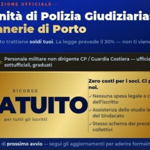 Indennità di Polizia Giudiziaria, personale non dirigente della Guardia Costiera
