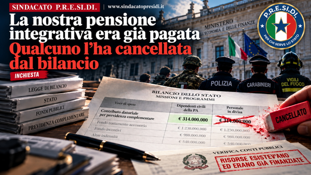 La nostra pensione integrativa era già pagata. Qualcuno l’ha cancellata dal bilancio.